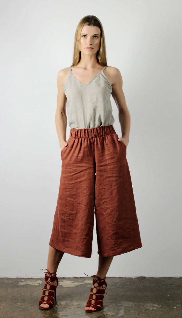 Pantalon fluide discount terracotta