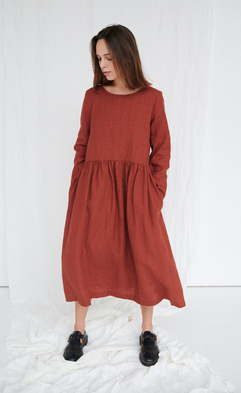 Pull De Grossesse Mamalicious Terracotta – Maille Relief Col Rond Manches Longues – Confort Maternity